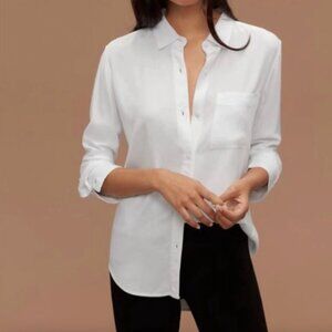 White Aritzia Talula Button Down Shirt Size XS